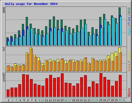 Daily usage for November 2024