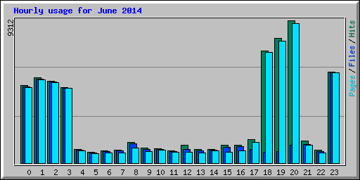 Hourly usage for June 2014
