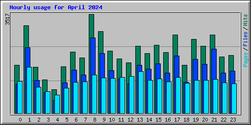 Hourly usage for April 2024