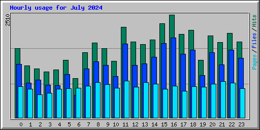 Hourly usage for July 2024