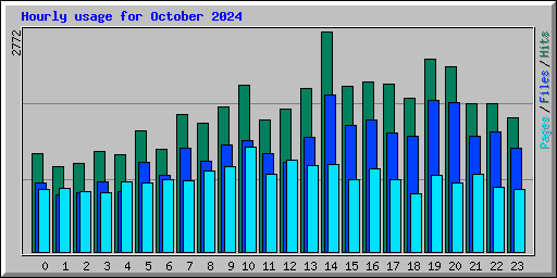 Hourly usage for October 2024