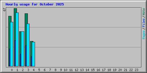 Hourly usage for October 2025