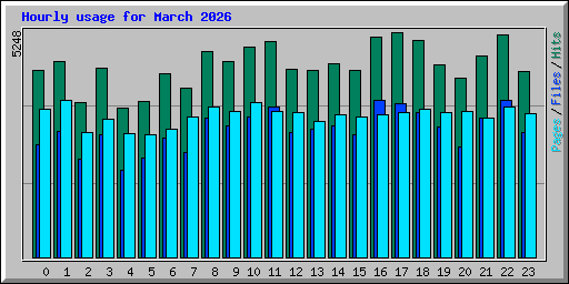 Hourly usage for March 2026