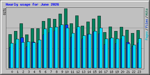Hourly usage for June 2026